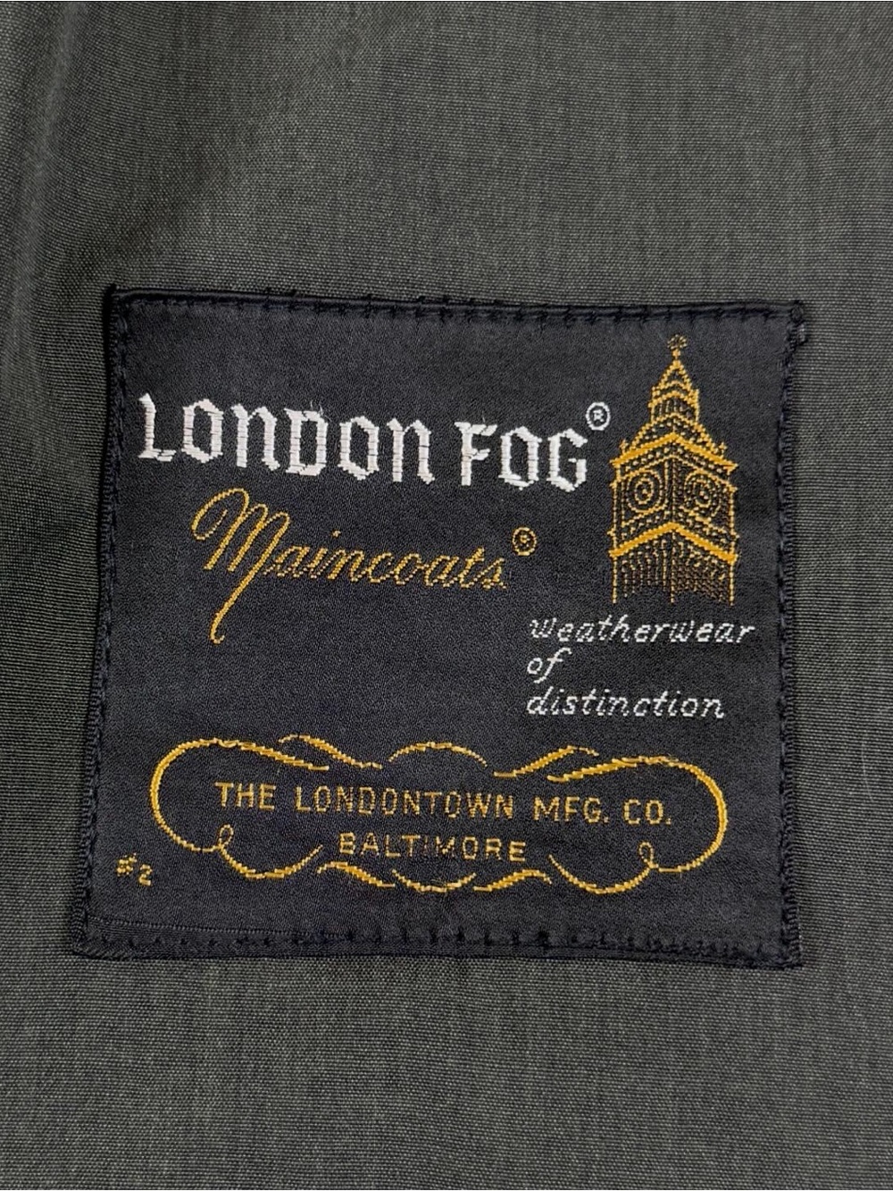 Vintage London Fog Dark Green Trench Coat Men’s 40 Medium Unlined Lightweight - Picture 4 of 9